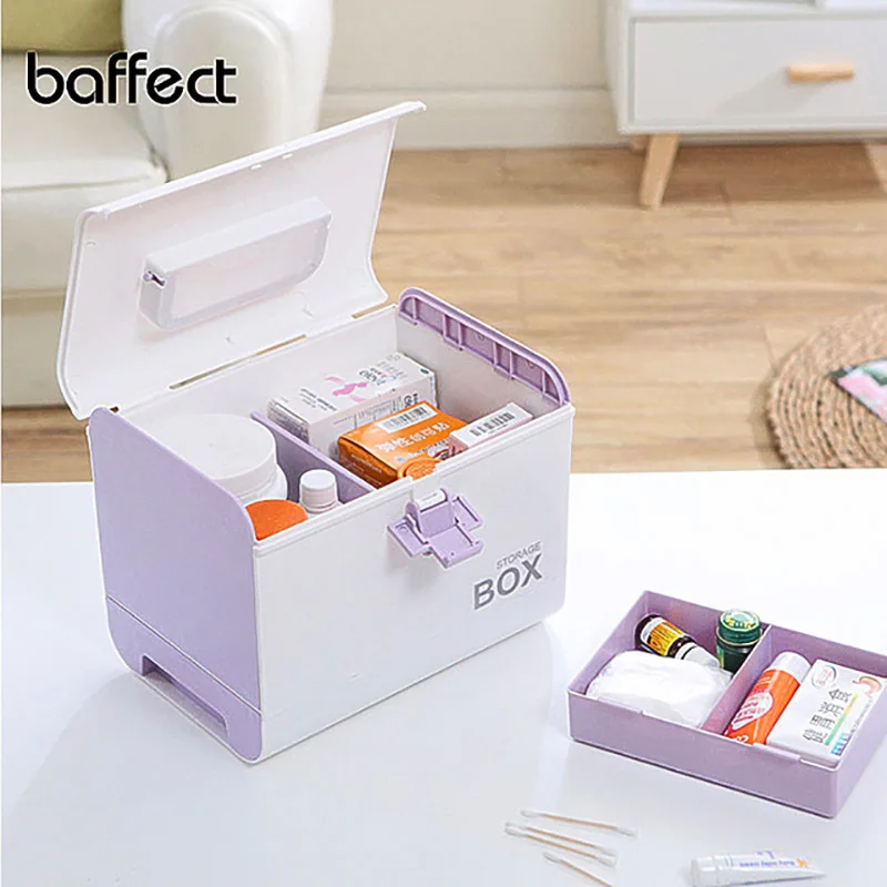 Kaufen Startseite First Aid Kit Medizin Box Lagerung Box Kunststoff Behälter Notfall Kit Tragbare Multi schicht Große Kapazität Medizin Brust