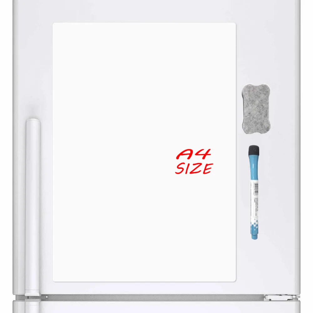 A4 сухое стирание белая доска для холодильника-большая магнитная доска сообщения. Смарт-ежемесячный планировщик для детской работы