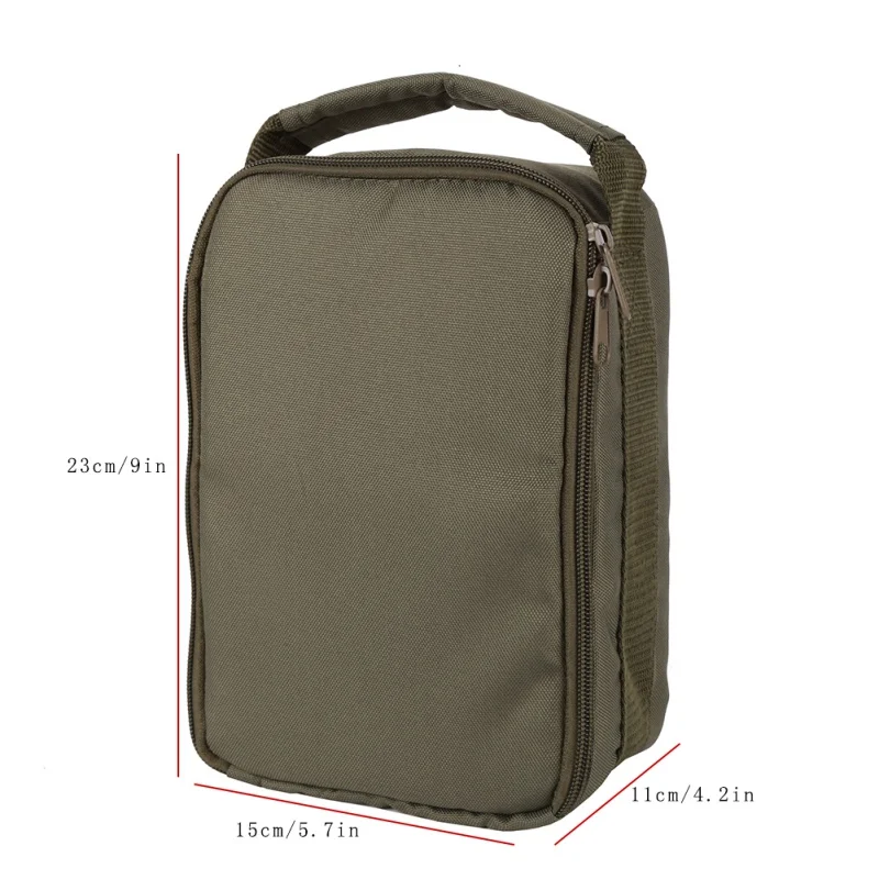  Fishing Reel Bag 4-Layer 600D Oxford Cloth Handled Dual Zipper Outdoor Storage Case Container For L - 32974902311