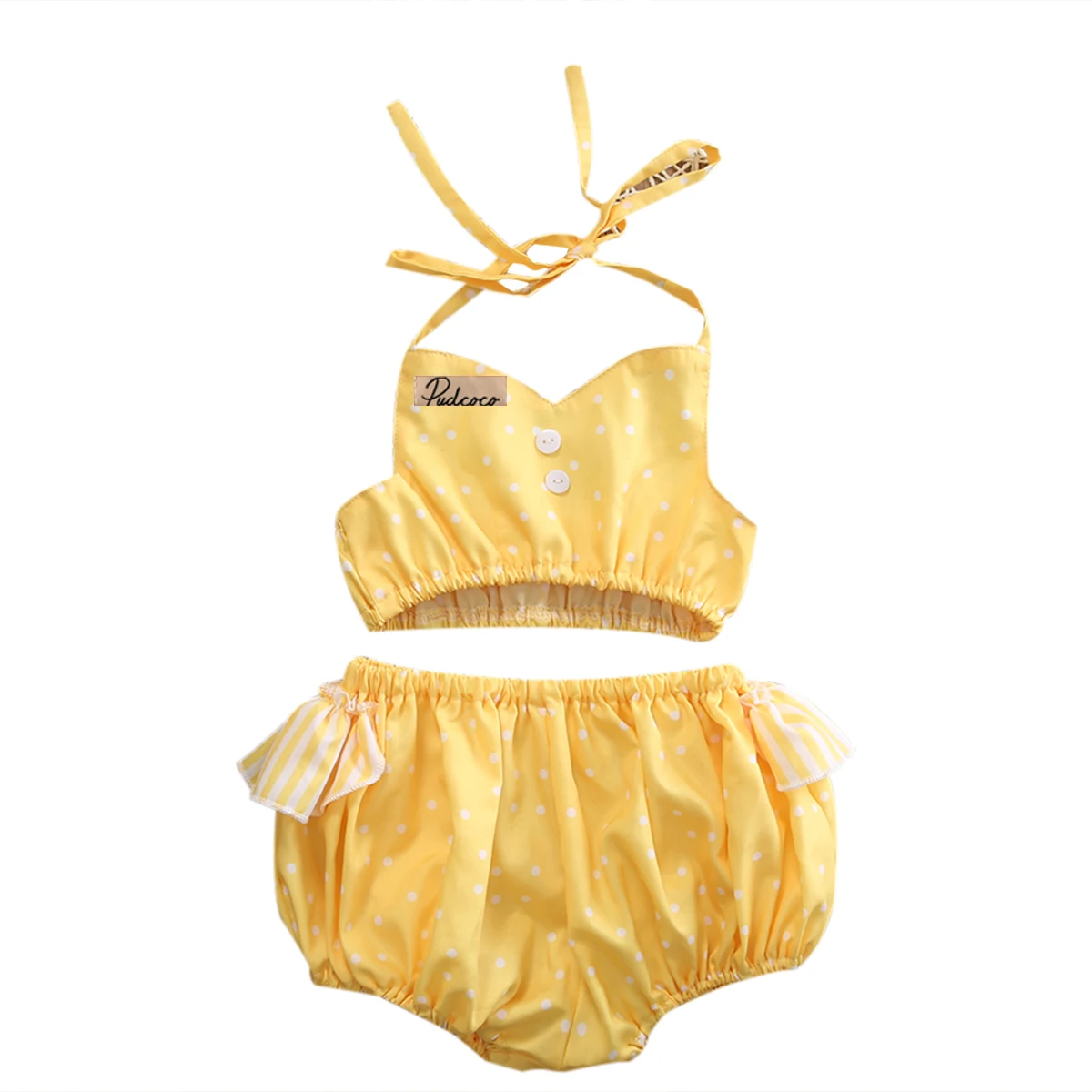 0 24M Infant Baby Kids Girls Outfits Dots Tops Cotton Sleeveless Vest