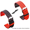 Silicone Rubber Watchbands 18mm 20mm 22mm 24mm Women Men Fashion Two-tone Breathable Strap Watch Band Clock Accessories ► Photo 2/6