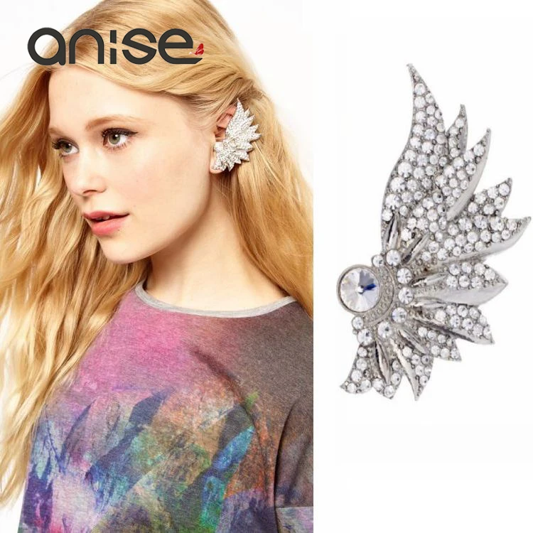 Роскошные серьги клипсы Anise в виде листьев модные геометрические треугольные