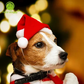 

1pc Christmas Pet Dog Clothes Cap Funny Non-woven Santa Hat For Dogs New Year Xmas Decoration For Party Dog Accessories