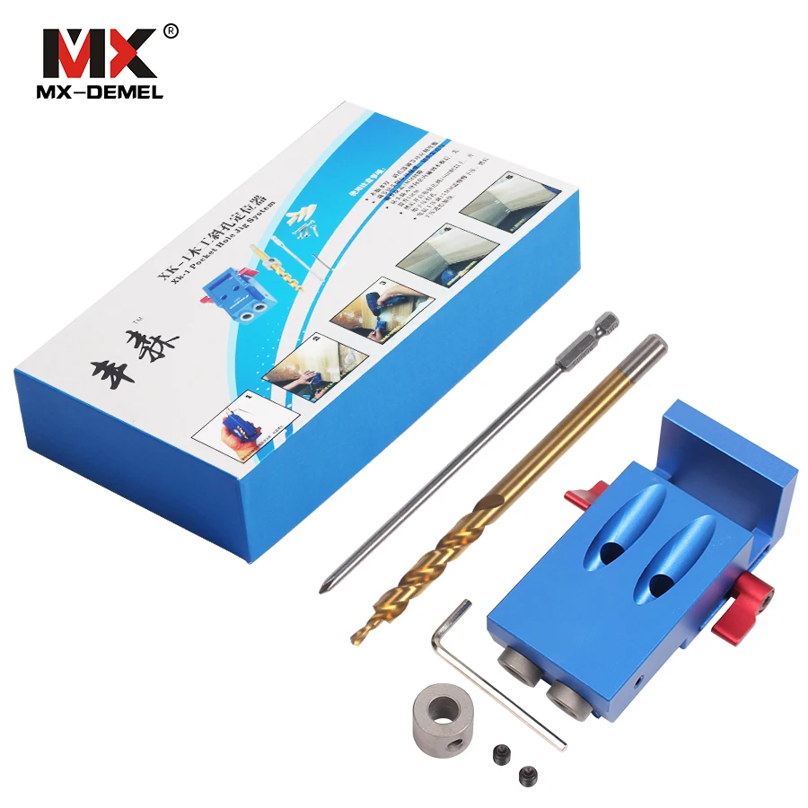 Mini Kreg Style Pocket Hole Jig Kit System For Wood Working Joinery Step Drill Bit Accessories
