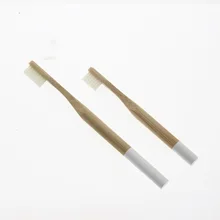 2 шт. круглая ручка белая щетина для взрослых и детей Натуральный Бамбуковый экологичный зубная щетка для путешествий зубная щетка для чискти, зубная гигиена инструмент