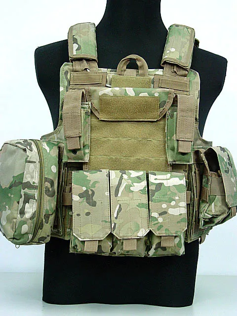 Tactical Vest CS Wargame Airsoft Paintball MOLLE CIRAS Combat Vest CIRAS Tactical Vest With Triple Magazine