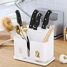 Домашний Ящик для хранения палочки со сливными отверстиями трубка простая кухонная стойка Многофункциональная подставка для кухонных ножей коробка пластиковая wx8021155