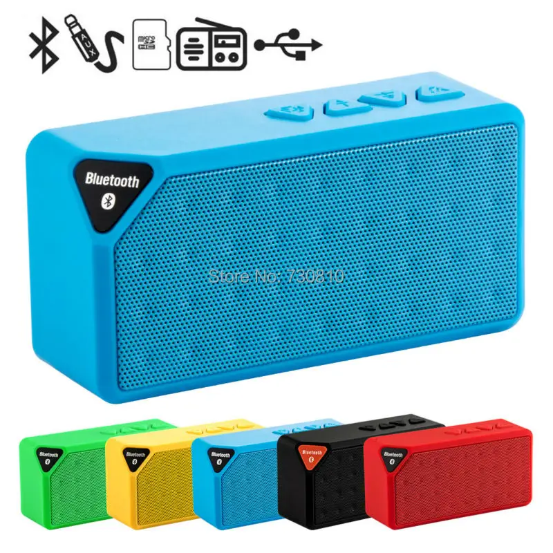

X3 Portable Mini Bluetooth Speaker Wireless Music Sound Box Subwoofer Loudspeakers with Mic for phone support TF USB FM Radio