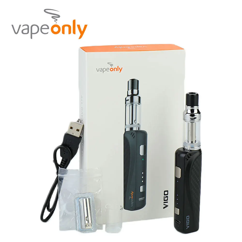 Оригинальный VapeOnly Vigo Starter Kit с 900 мАч Встроенный аккумулятор и 2 мл Гладкий/Vigo Танк 5S Функция подогрева E-cig комплект для электронной сигареты