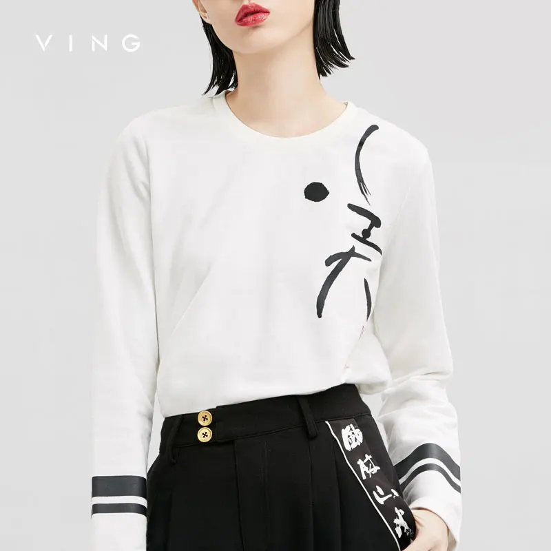 Buy VING Winter T Shirts Women Literature And Art O