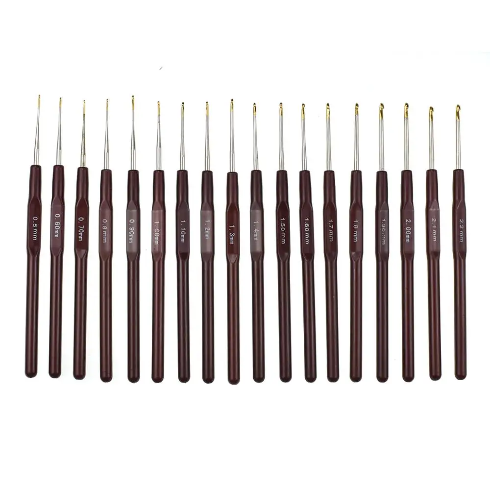 Набор алюминиевых крючков для вязания крючком 0,5 мм-2,1 мм, набор спиц для вязания «сделай сам», крючок для вязания, инструменты для вязания, набор для вязания пряжи