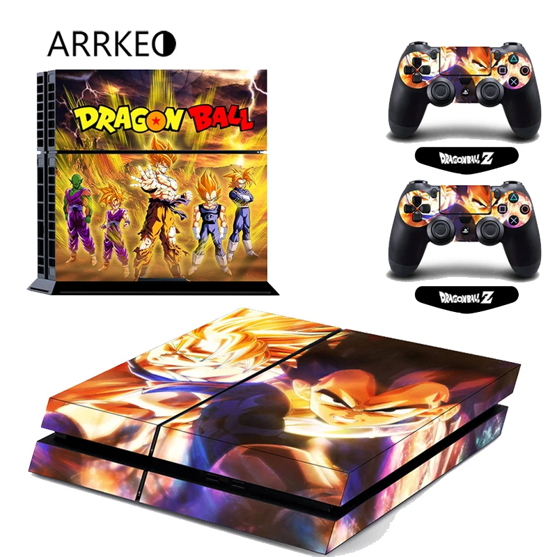 Виниловый чехол ARRKEO Dragon Ball Super Saiyan наклейка для PS4 Sony PlayStation 4 консоль и 2