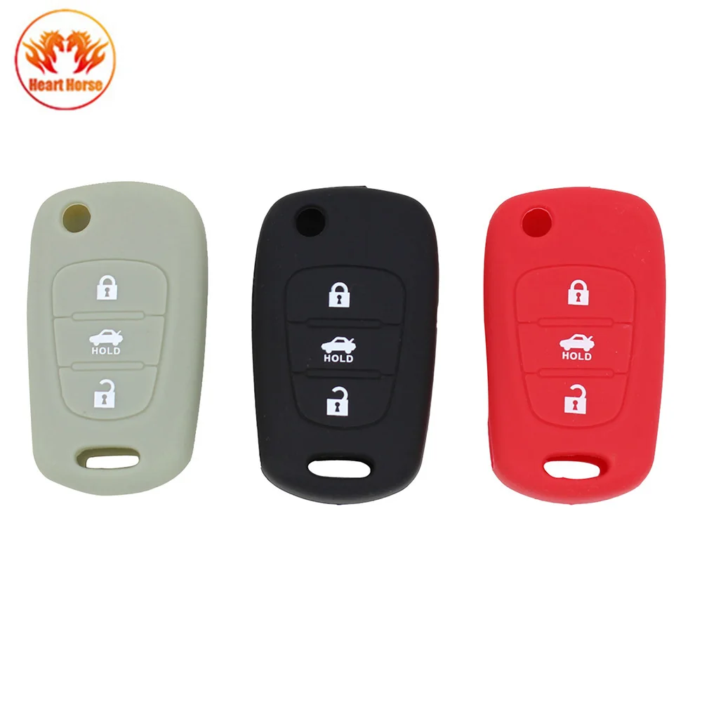 3 Buttons Car Flip Key Cover Shell Skin Fob For Hyundai i20 i30 ix20
