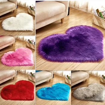 

Imitation Wool Sheepskin Rugs Faux Fur Non Slip Bedroom Shaggy Carpet Living Room Mats Washable Artificial rug alfombras