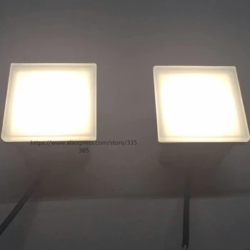 

4pcs 100*100mm waterproof LED under ground light led floor lamp led floor tempering glass light for outdoor street led tile lamp