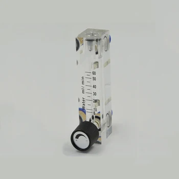 

6-60ML/min PMMA Panel Type Liquid Float Flowmeter Water Flow Meter Rotameter With Control Valve Fit 6mm OD Hose Tube