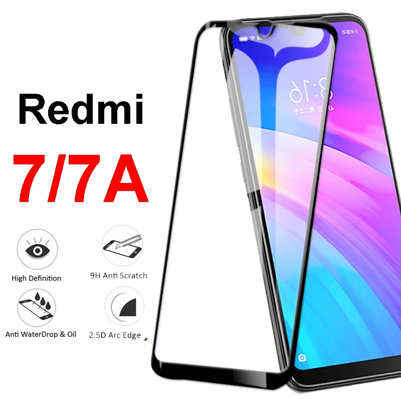 

Protective glass on for Xiaomi Redmi 7 7a a tempered screen protector ksiomi red mi redmi7 redmi7a a7 armored xiomi readmi film