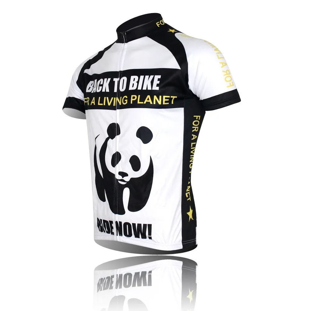 New Panda Cycling Jersey Bike Short Sleeve Top Shirt Clothing Riding Jacket Bicycle Sportwear