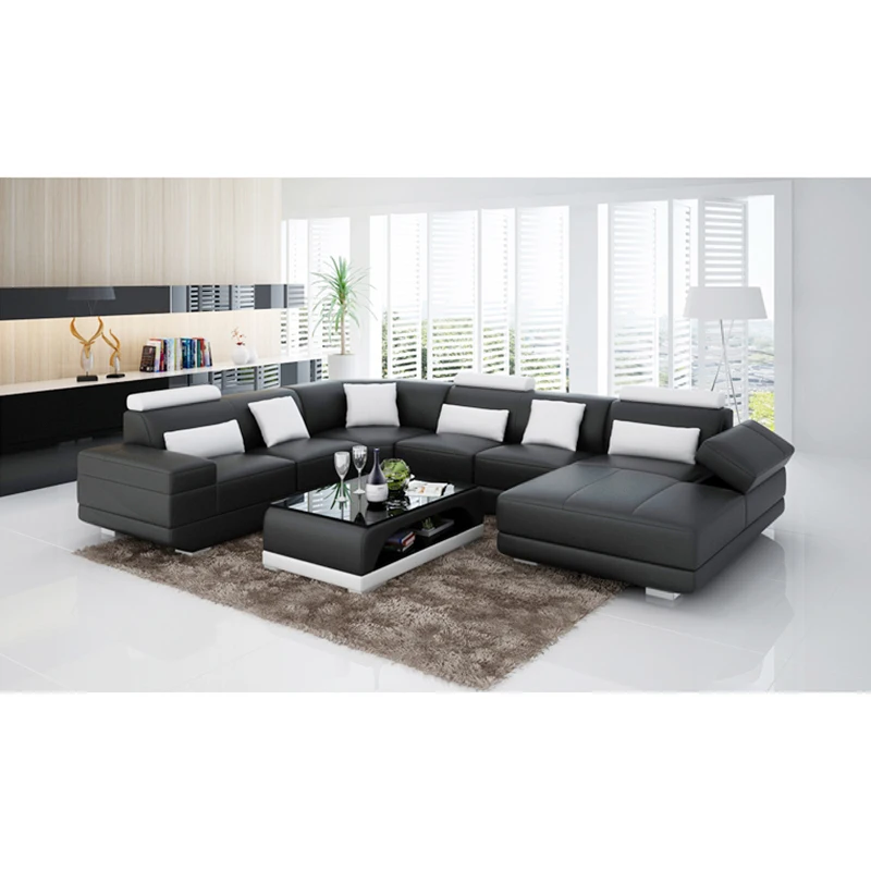modern furniture stores leather sleeper sectional couch sofas-in Living