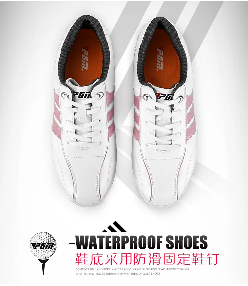 Горячая Распродажа! PGM для взрослых женщин и девушек, женская спортивная обувь для гольфа легкие, дышащие, устойчивые и водонепроницаемые