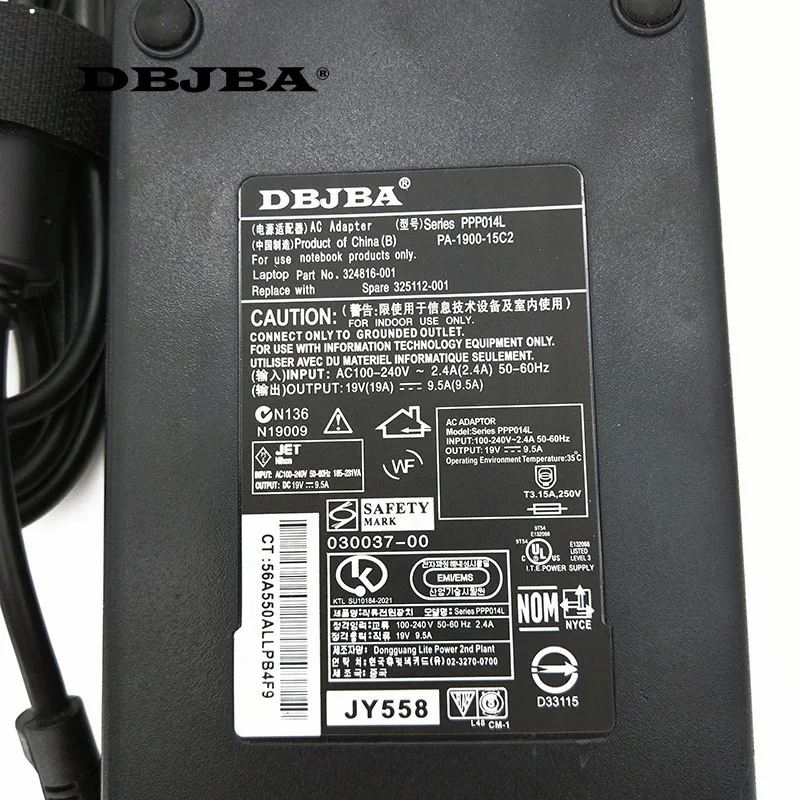 19V 9.5A 180W 7.4*5.0mm AC 노트북 어댑터 충전기 HP 파빌리온 HSTNN HA03 5189 2784 ADP 180HB PA 1181 02-