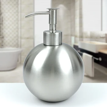 

304 stainless steel empty bottle sub-bottle large capacity simple bathroom lotion bottle press hand sanitizer bottle WF529204