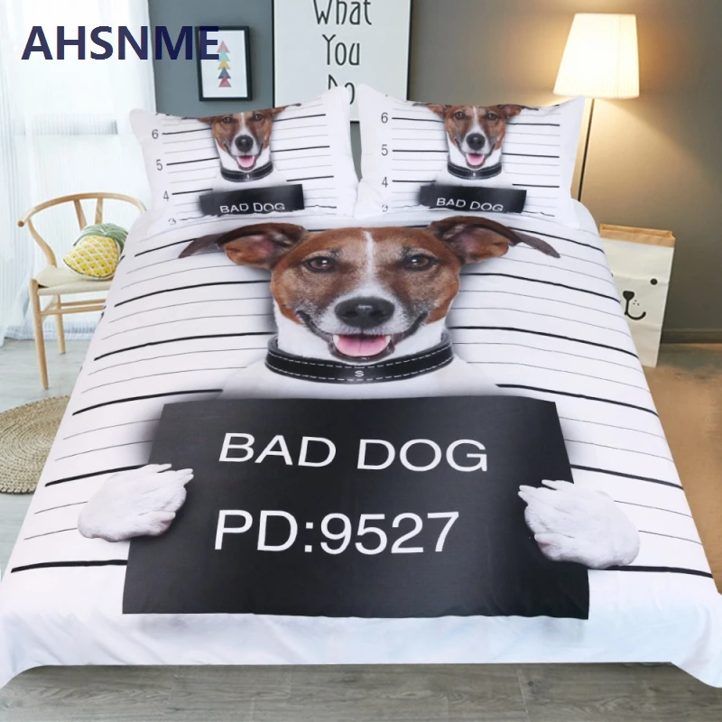 AHSNME Big Bad Dog Bedding Set King Size Younger Room High Definition