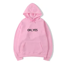 Spring 2019 men's/women's pink long-sleeved hoodie basic hoodie oh-yes top sweatshirt