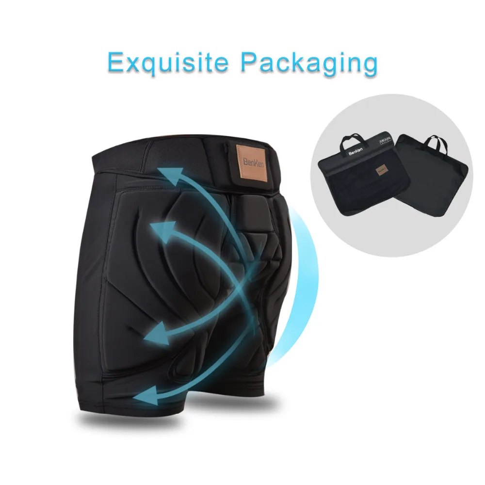 BenKen Ski Butt Pants Hip Protection Butt Guard for Skateboarding Skiing Riding Cycling Snowboarding Overland Racing Armor Pads
