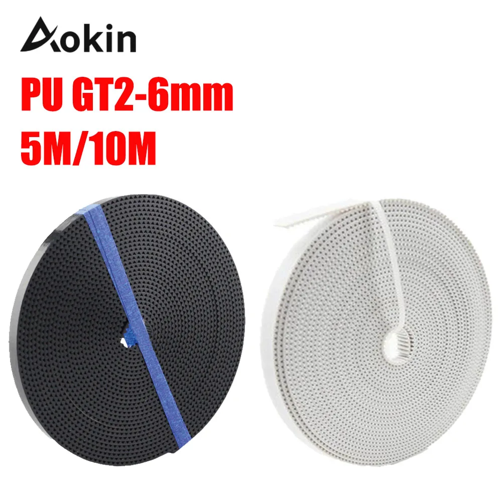 

10 Meter 3D printer GT2 5M synchronous timing belt wide 6mm 2GT-6mm for 3d printer RepRap Mendel belt pulley For 3D Print Parts