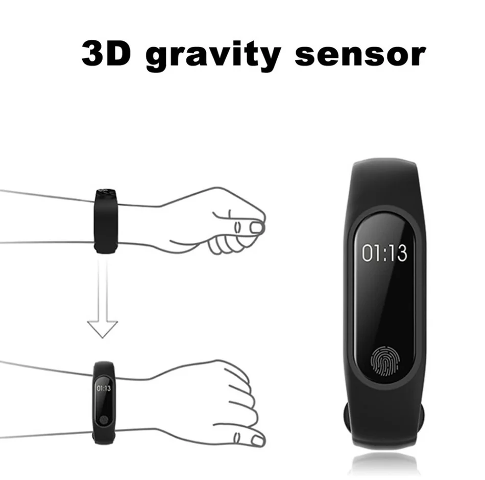 !ACCEZZ Smart Band Bracelet For Xiaomi OLED Heart Rate M2 Sport Bluetooth Wristband Fitness Tracker For Android IOS Waterproof (7)