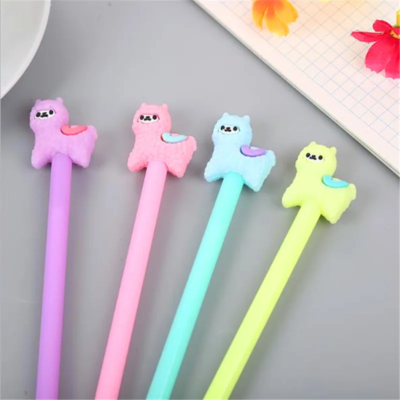 

1Piece Crative Gel Pen korean Cartoon New Stationery Alpaca Neutral Signature Pen Student Writing Office Stationery Black Ink