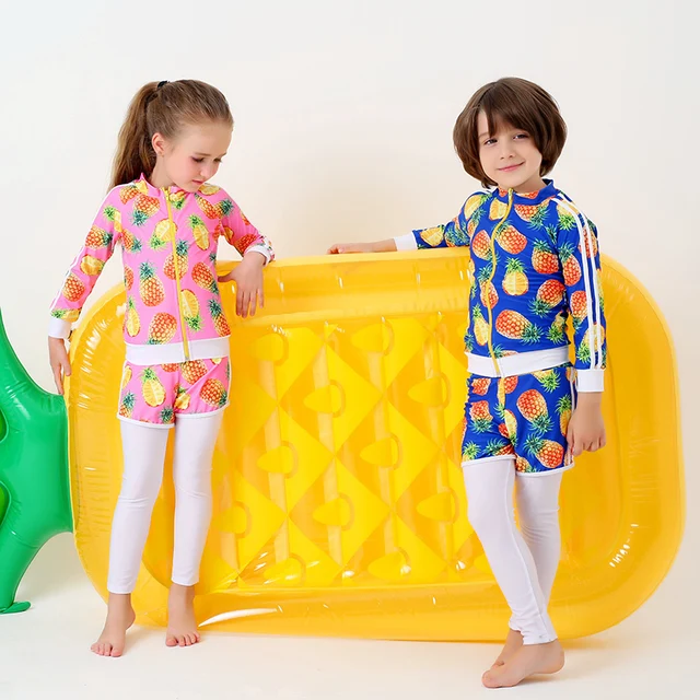 Cheap Children's Swimwear 2018 New Boby Girls Swim Dress Lovely One Piece Swimsuits Print Bathing Suit Bow Beach Wear