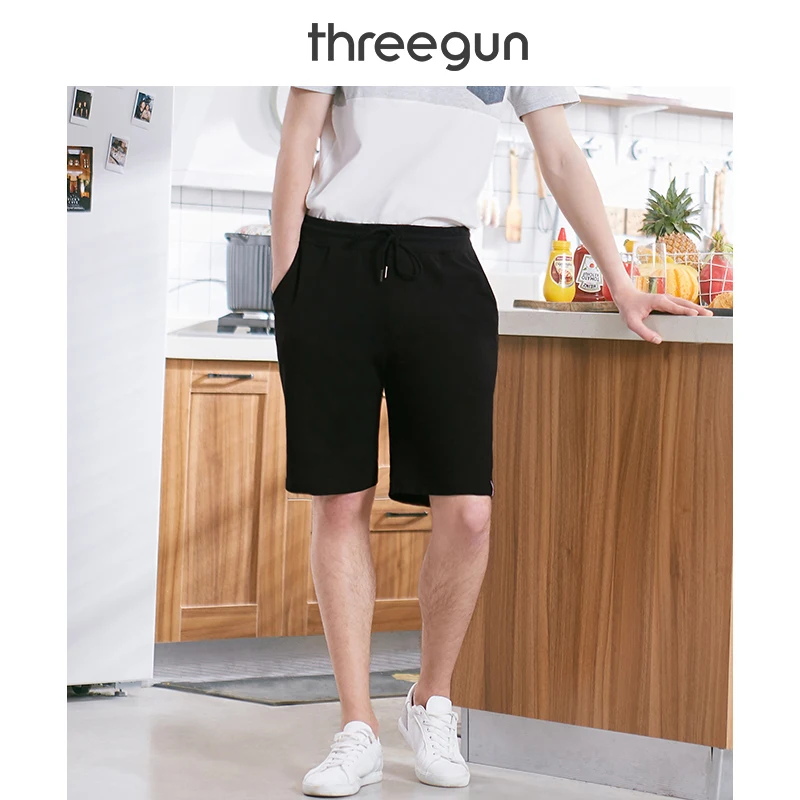 THREEGUN/Новинка 2019 года повседневные свободные мужские Пижамные шорты Мягкие Трусы