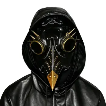 

Unique Design Hand Made Leather Plague Doctor Death Mask Bird Beak Spike Steampunk Steam Punk Gothic Halloween Cosplay