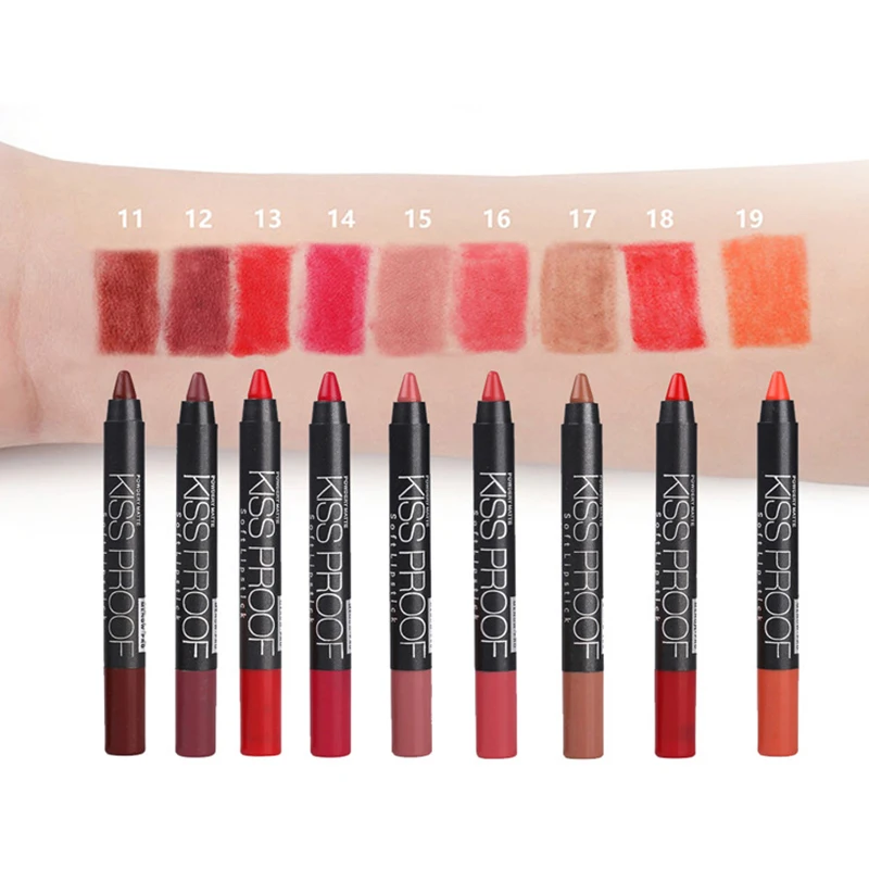 MENOW 6Pcs Waterproof Long-lasting Red Velvet Lip Stick Nude Tattoo Matte True Brown Color Pencil Lipstick Crayon Lot Makeup Set MENOW 6Pcs Waterproof Long-lasting Red Velvet Lip Stick Nude Tattoo Matte True Brown Color Pencil Lipstick Crayon Lot Makeup Set