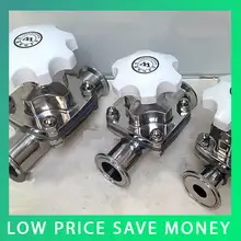 DN25 Санитарно нержавеющая сталь ручной резьбовой мембранный клапан