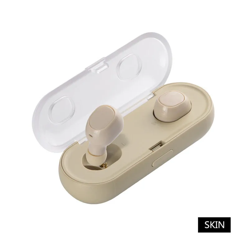 Skin Универсальные мини TWS16 Беспроводные стерео Bluetooth наушники с зарядным устройством спортивные мини-наушники для IPhone samsung LG PC IPad - Цвет: Skin