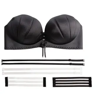 

BRZFMRVL Fashion shell cup super push up bra palm massage bra LB half cup double padded cup bra pull B finger shape seamless bra