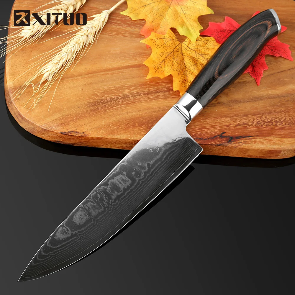 Buy XITUO 8" inch damascus knives vg10 japanese