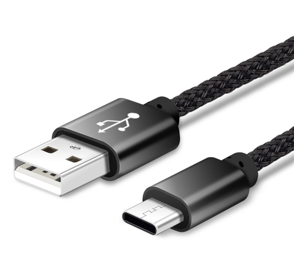 Металлический Плетеный usb-кабель type-C для Xiaomi 5S 6 6X8 9 MIX 2S Note2/3 быстрая зарядка USB-C кабели для передачи данных для huawei mate 9 10 20 Pro