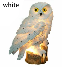 Светодиодный светильник на солнечной батарее, белая сова, лужайка и сад для улицы, уличного сада, дорожный светильник, декоративный светильник, удерживающий птиц и белок