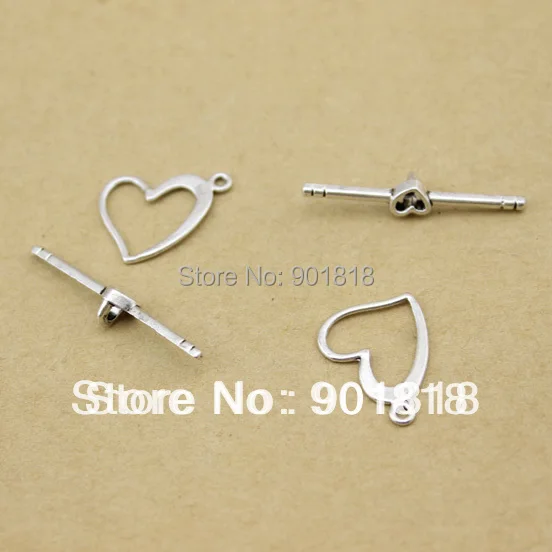 

20sets/lot Wholesale Fashion Silver Plate unique hook toggle clasps F757-3