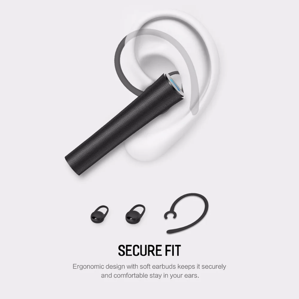 ROCKSPACE Бизнес Стиль HiFi чистый звук беспроводная гарнитура Bluetooth стерео с микрофоном двойные наушники Secure подходящий крючок