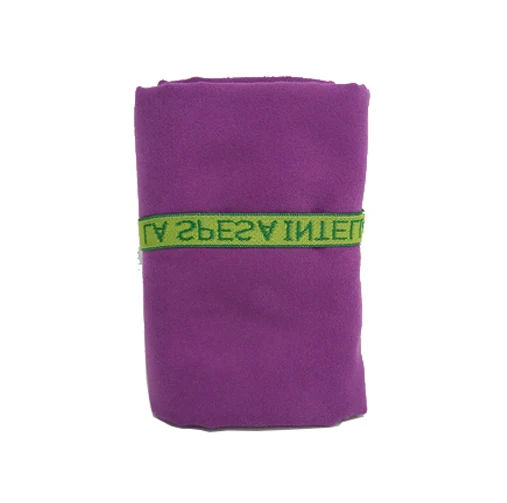 Пляжные полотенца Zipsoft из микрофибры с повязкой, быстросохнущие, для путешествий, спорта, плавания, тренажерного зала, йоги, ванны, взрослых, одеяло, спа, Bady - Цвет: purple