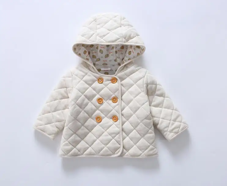 Пальто для малышей; одежда для малышей; повседневная детская куртка; детская одежда с капюшоном для малышей; теплая хлопковая одежда для детей; сезон осень-зима - Цвет: apricot
