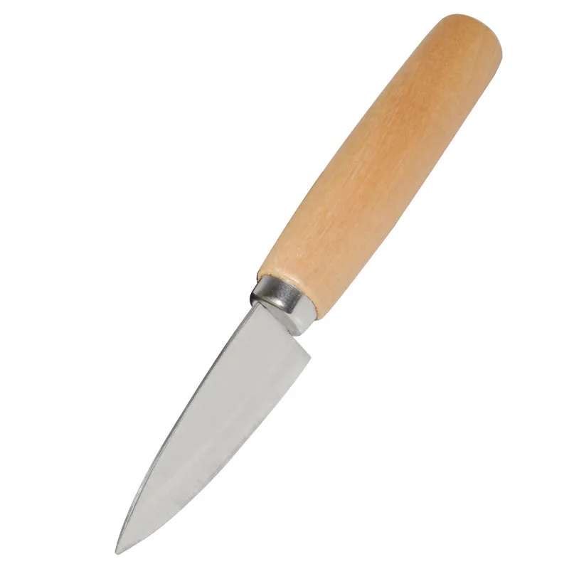 Stainless Steel Oysters Knife With Wood Handle Multifunction Utility Open Seafood shell knife