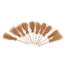 1/12 кукольный домик миниатюрная деревянная бамбуковая метла набор бытовые инструменты для уборки подходит для кукольного домика миниатюрный жизни орнамент-Декорация