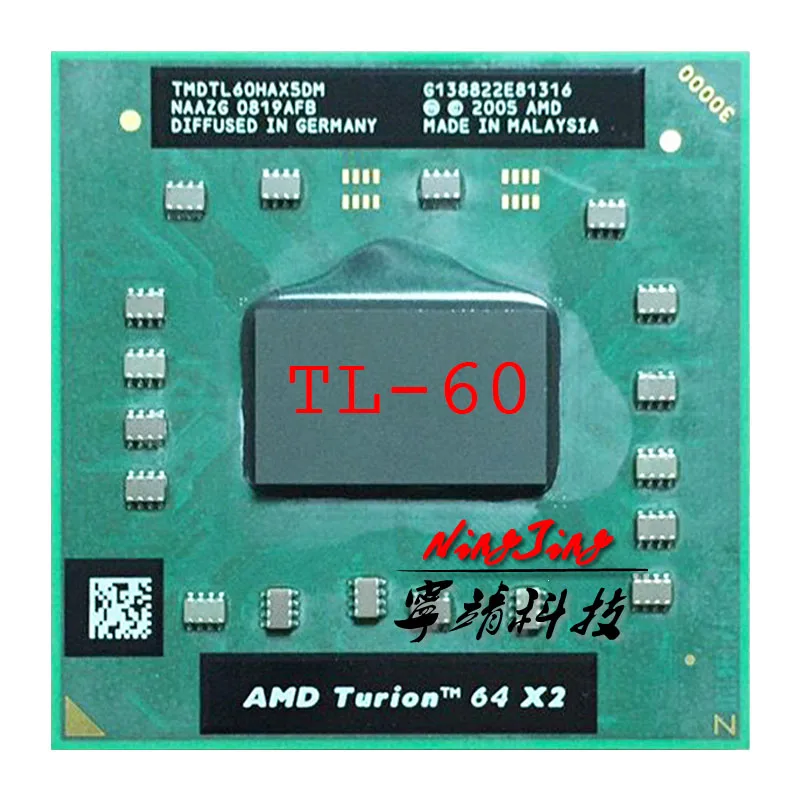 AMD Turion 64 X2 Mobile technology TL 60 TL60 2 0 ГГц двухъядерный двухпотоковый ЦПУ процессор TMDTL60HAX5DC