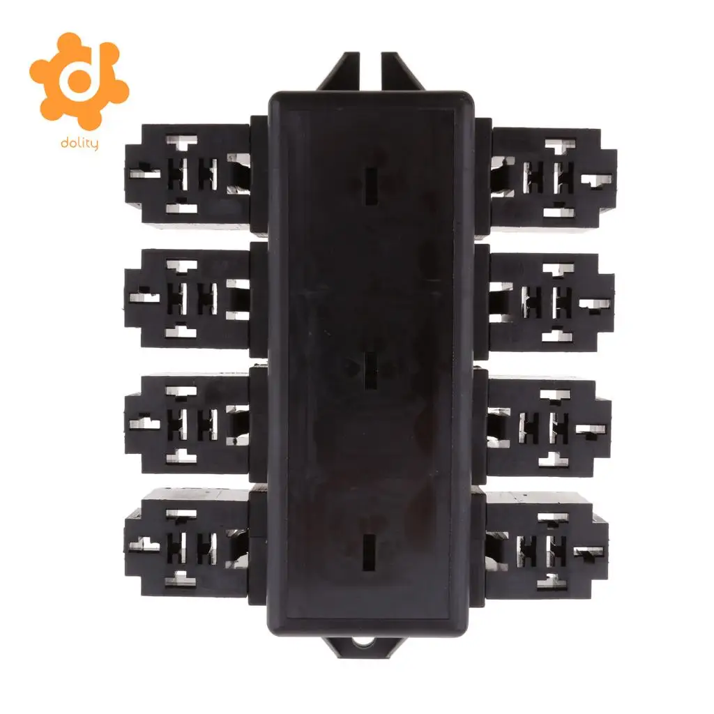 Car 20-Way Blade Fuse Holder 8-Way Relay Socket Fusebox Distribution Block 
